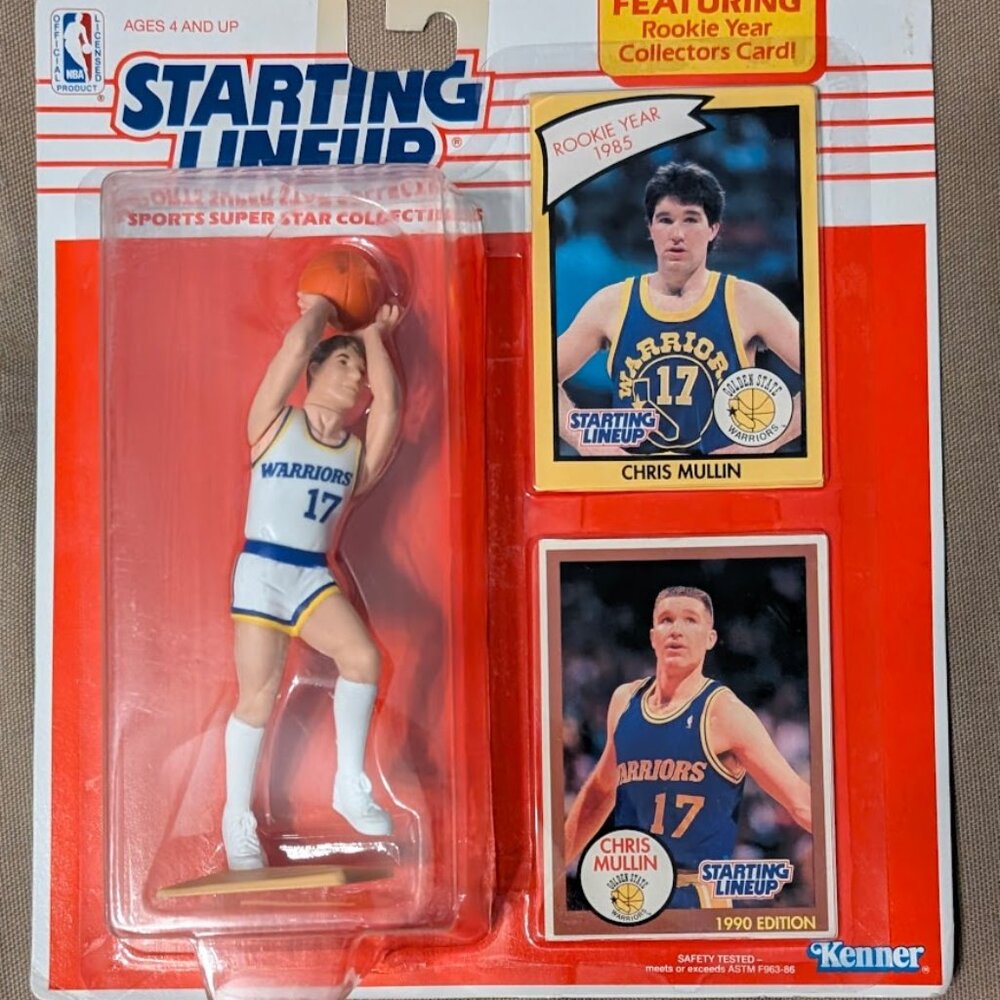 1990 Chris Mullin Starting Lineup Figure – Golden State Warriors – Sealed